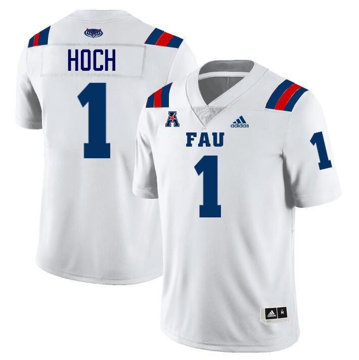 Branden Hoch FAU Jersey,Florida Atlantic Owls Football Jersey,Uniforms,Gears-White